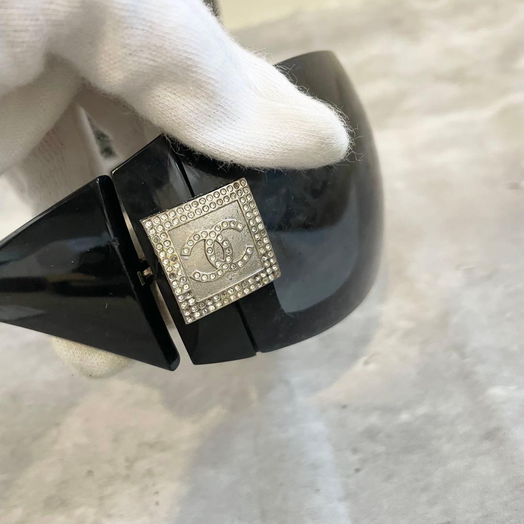 CHANEL サングラス ラインストーン ココマーク ブラック