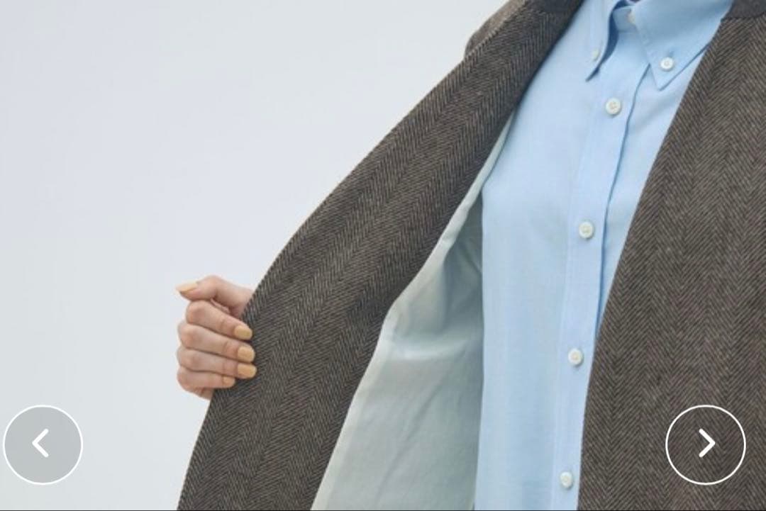 MACPHEE アルパカヘリンボーン カラーレスジャケット