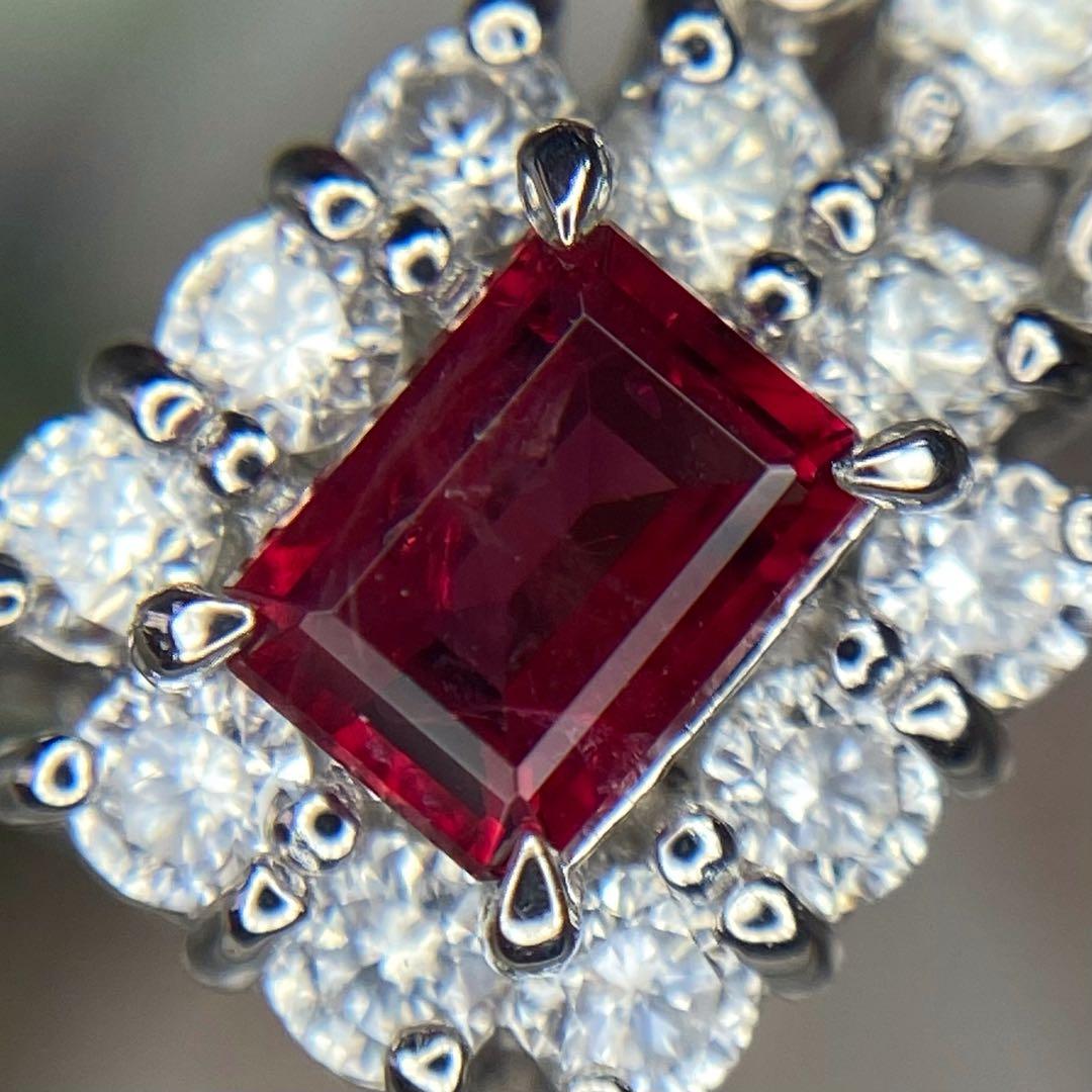 天然 レッドベリル ダイヤモンド 計0.77ct 中宝研ソート『大粒です』