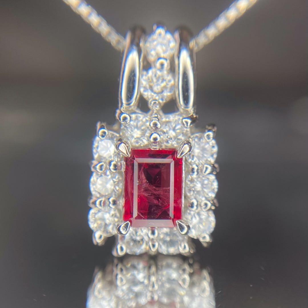 天然 レッドベリル ダイヤモンド 計0.77ct 中宝研ソート『大粒です』