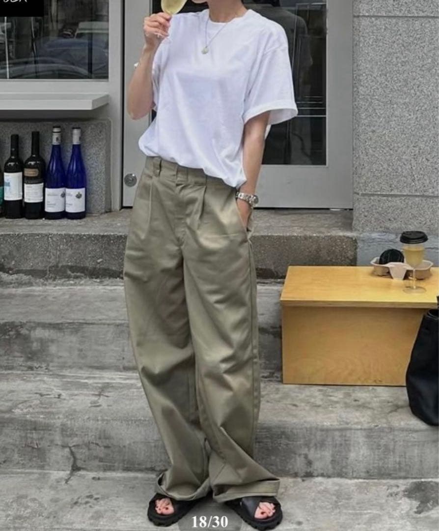 ok.soon×dickies wide chino pants（S~M）