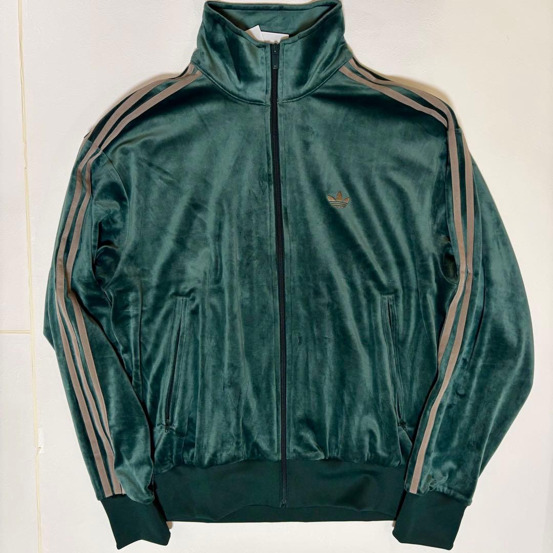 【希少ベロア】アディダス ファイヤーバード トラックジャケット グリーン M