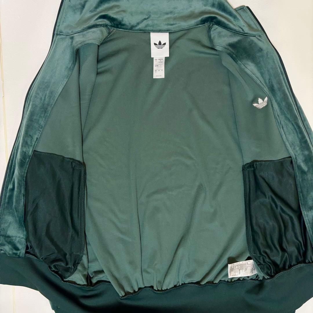 【希少ベロア】アディダス ファイヤーバード トラックジャケット グリーン M