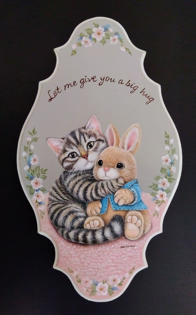 トールペイント作品：「ぎゅっとさせて」