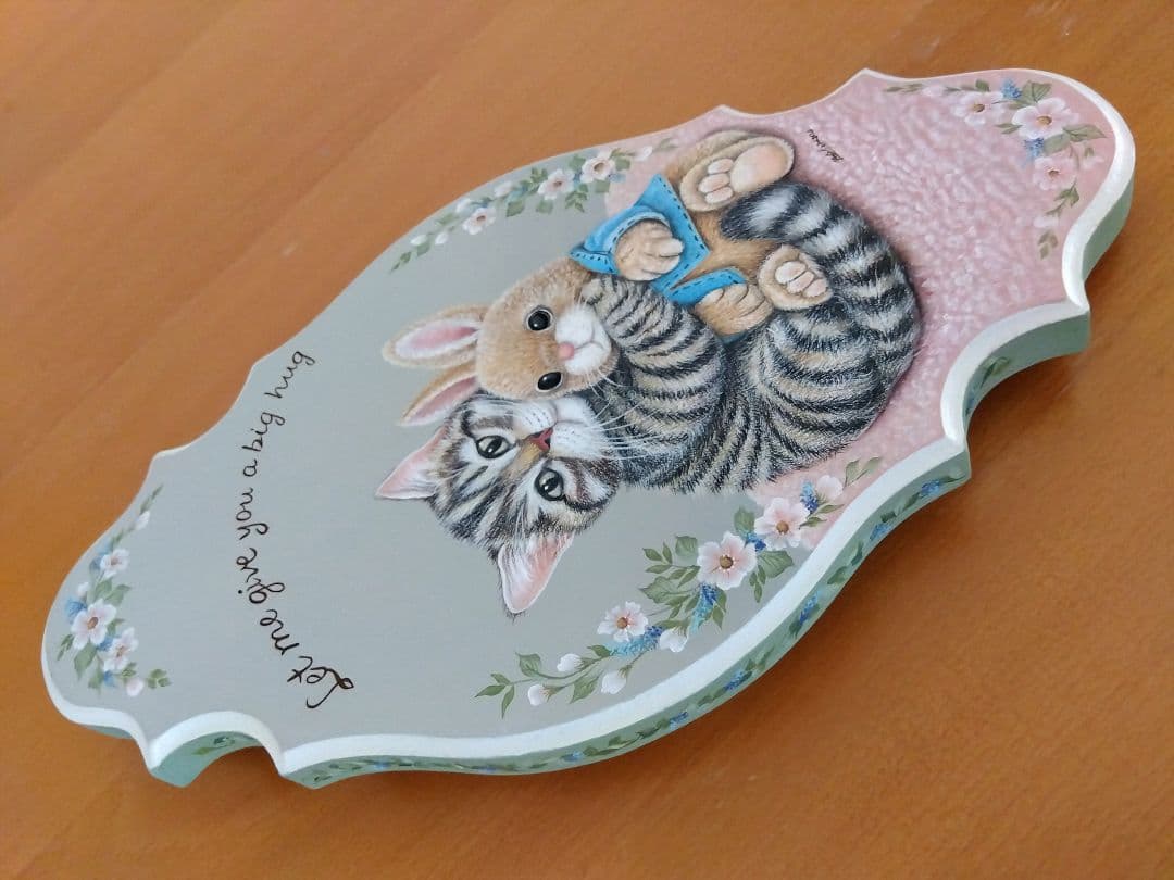 トールペイント作品：「ぎゅっとさせて」