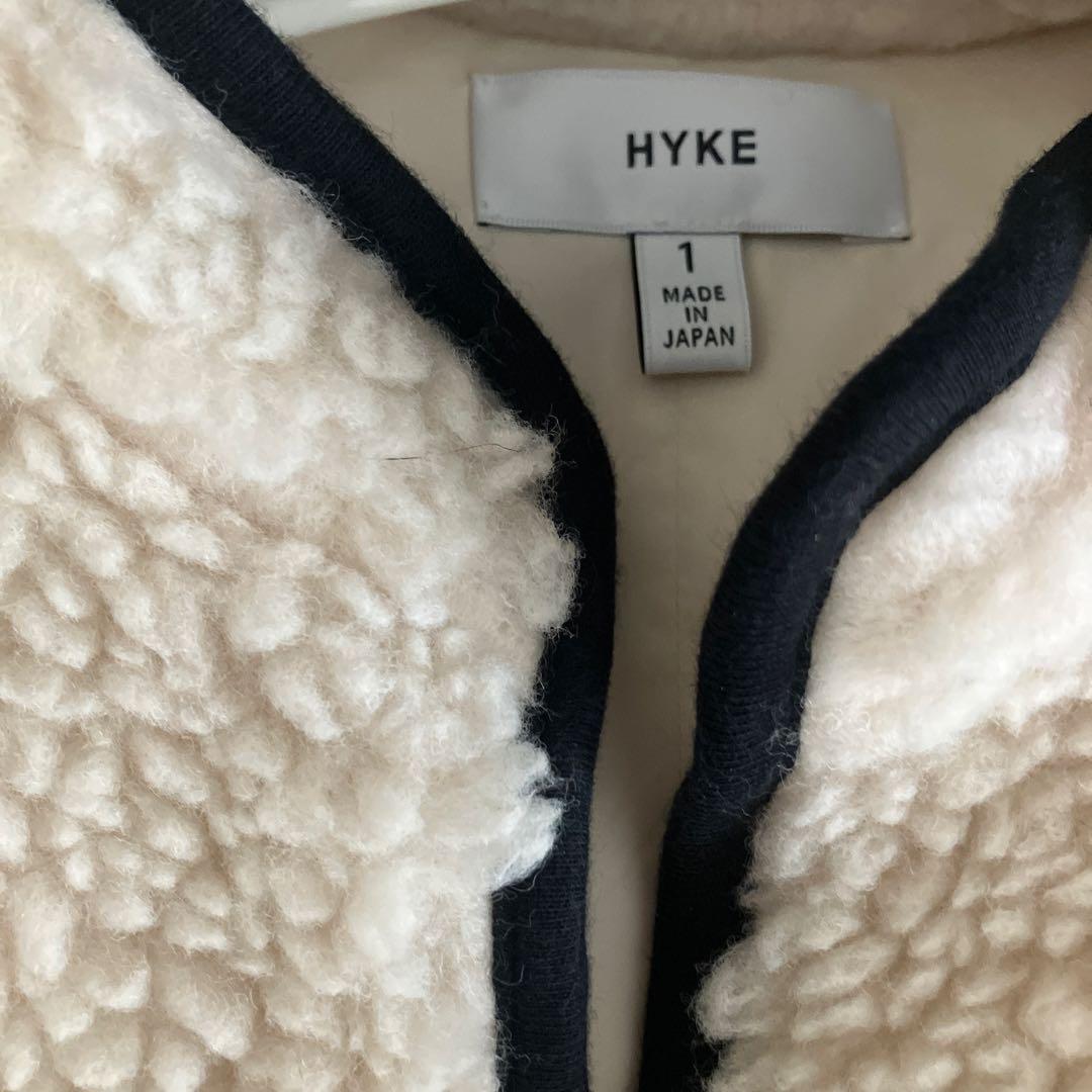 HYKE　ハイク　ボアベスト　ロング　パイピング　プルオーバ