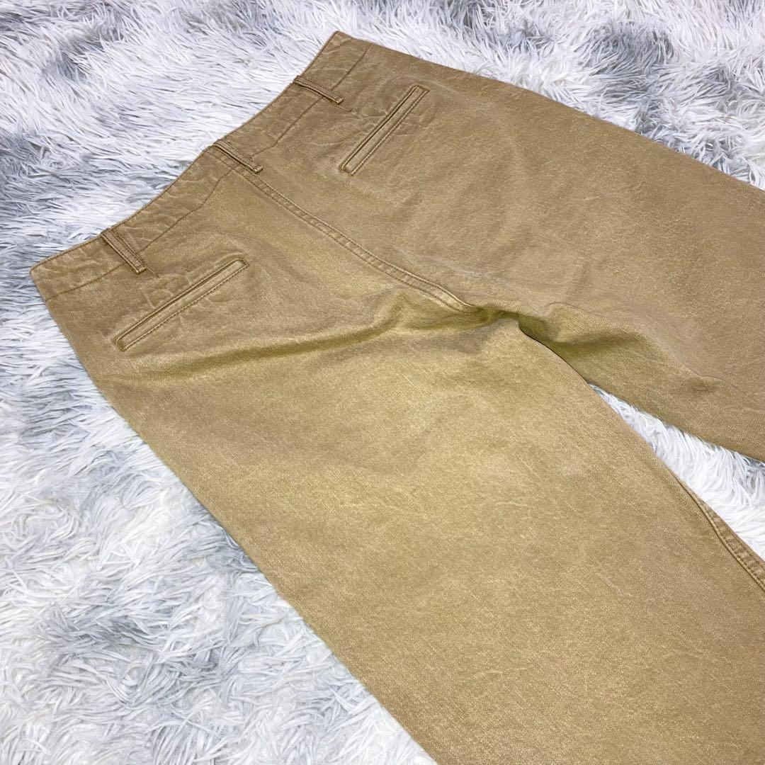 ゆぅでぃ サムライジーンズン ワイドチノパンツ ベージュ コット100%