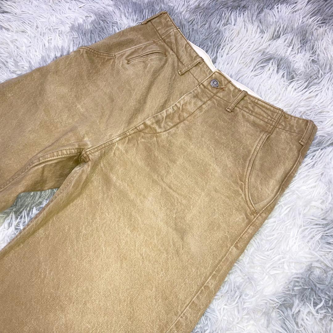 ゆぅでぃ サムライジーンズン ワイドチノパンツ ベージュ コット100%