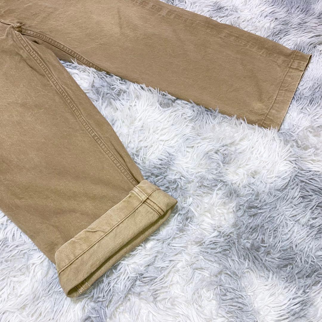 ゆぅでぃ サムライジーンズン ワイドチノパンツ ベージュ コット100%