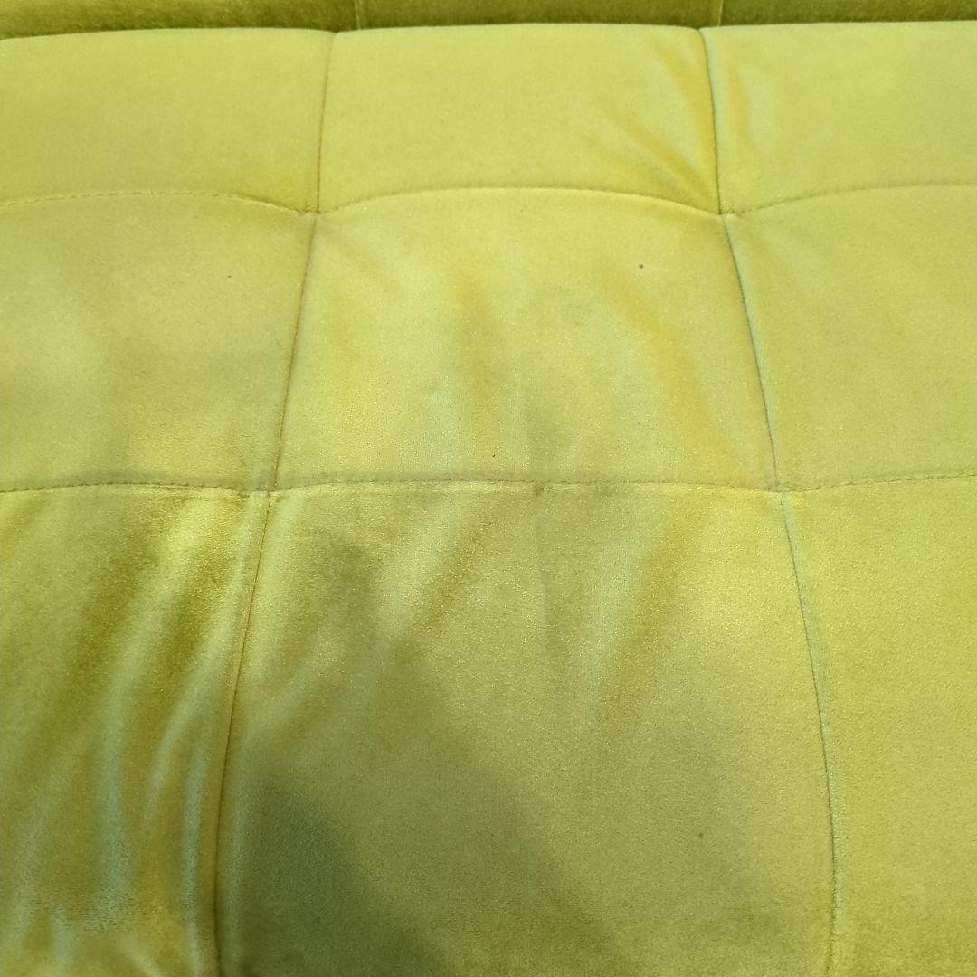 イキカグ IKIKAGU　アンティーク風2人掛けソファ　ベロア調の生地　グリーン