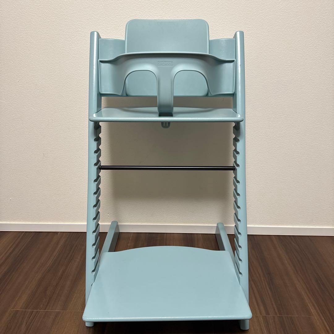 【美品】ストッケ トリップトラップ ベビーセット シリアル6 アクアブルー