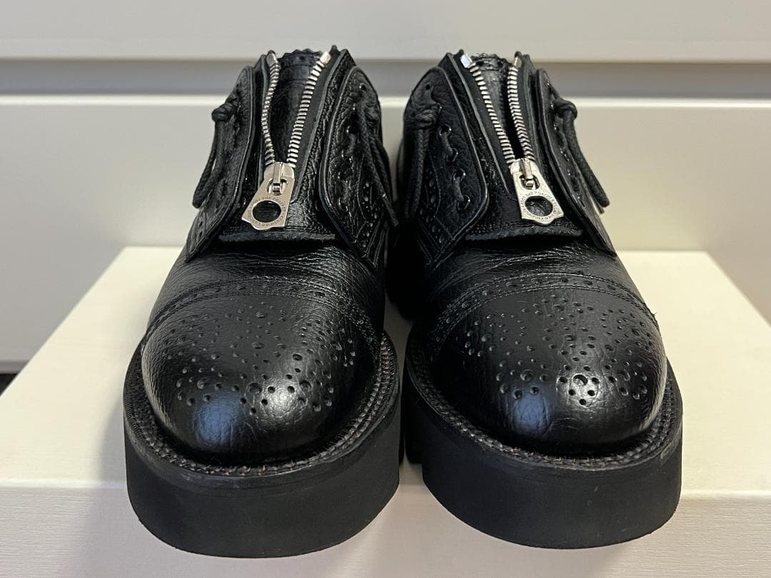 74800円フットザコーチャー美品25cm黒RESISTANCEメンズシューズ