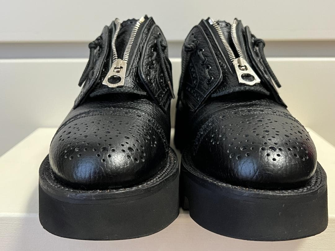 74800円フットザコーチャー美品25cm黒RESISTANCEメンズシューズ