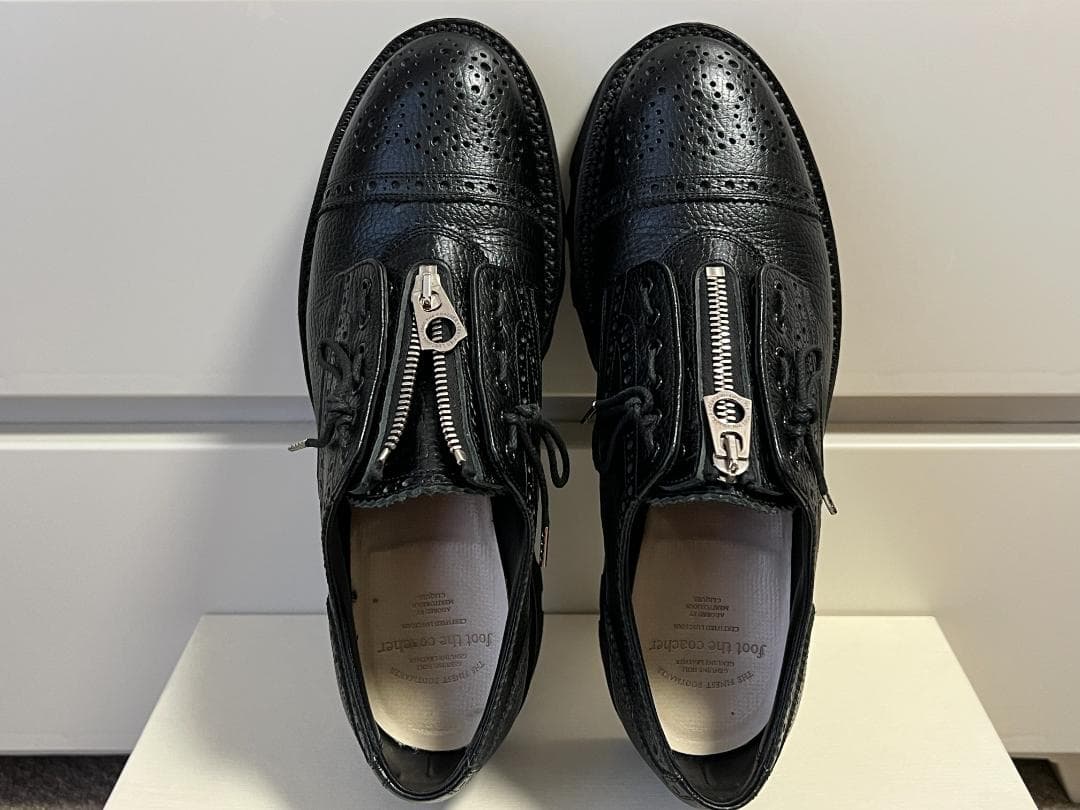 74800円フットザコーチャー美品25cm黒RESISTANCEメンズシューズ