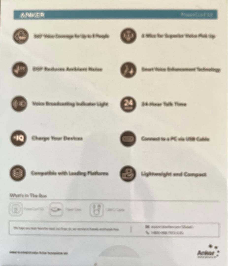 未使用ANKER PowerConf S3 青 ポータブルスピーカー