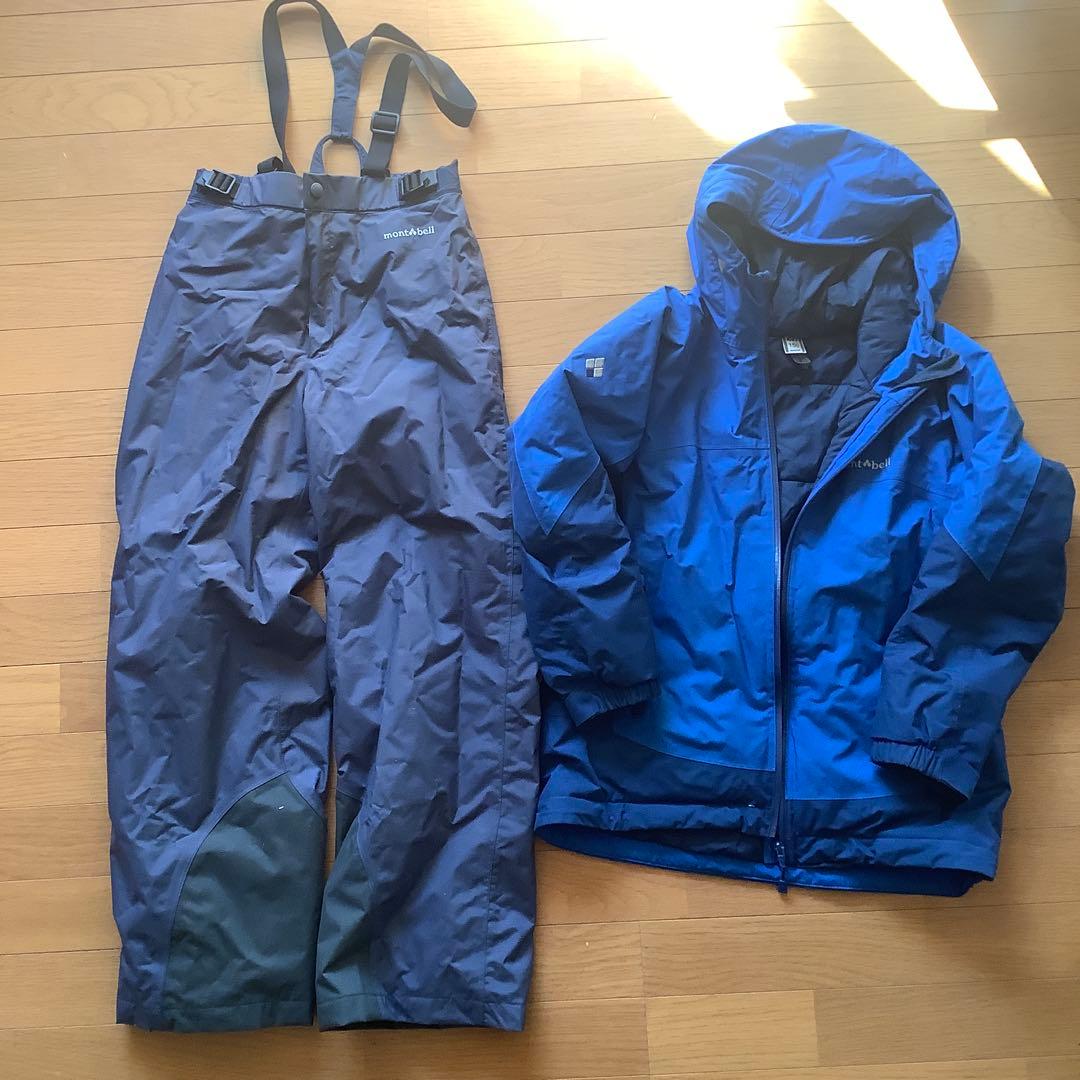 モンベル アルパインジャケット キッズ 150cm スキーウェア 【上下セット】