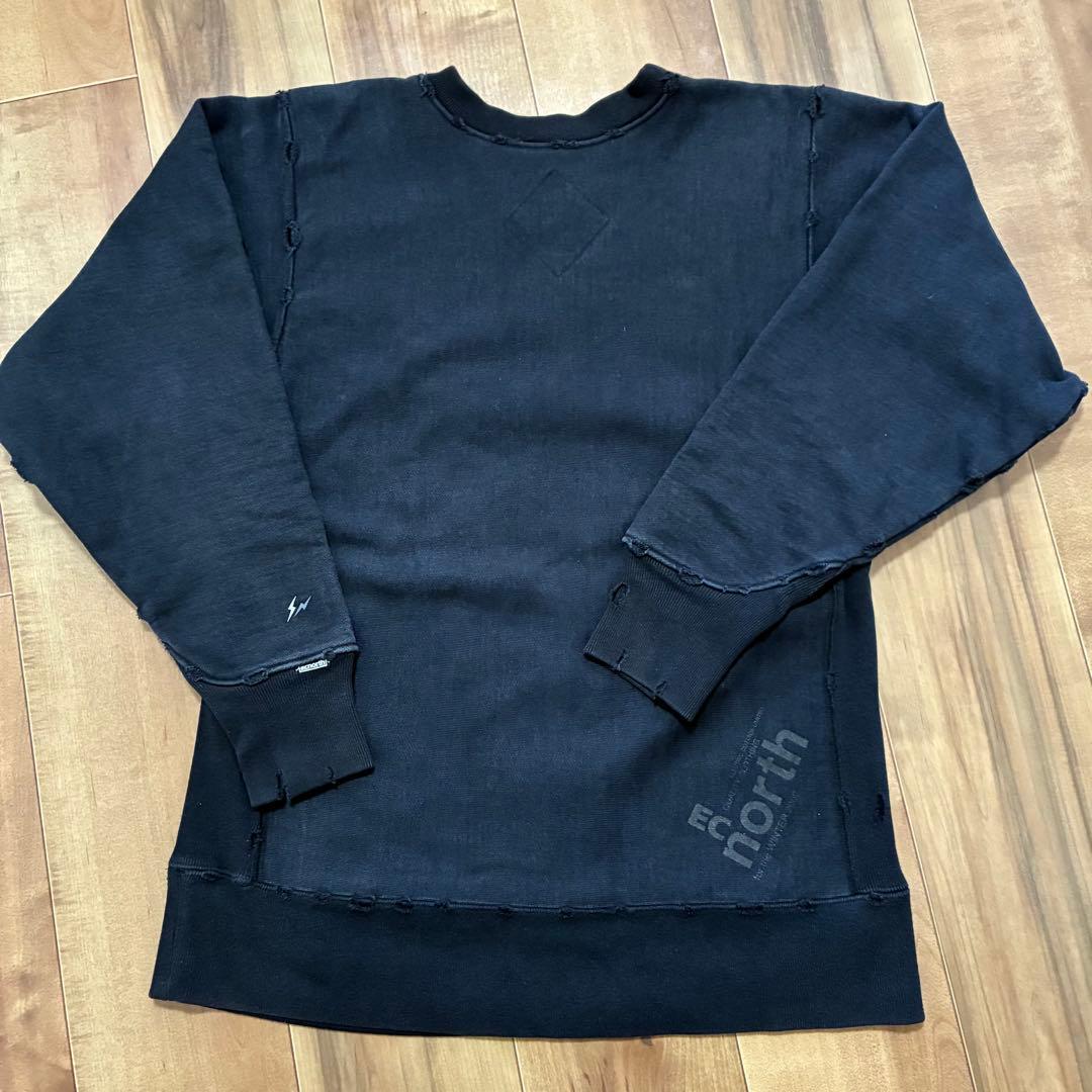 ELECTRIC COTTAGE ダメージ加工 スウェット ブラック L