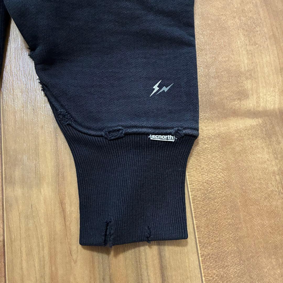 ELECTRIC COTTAGE ダメージ加工 スウェット ブラック L