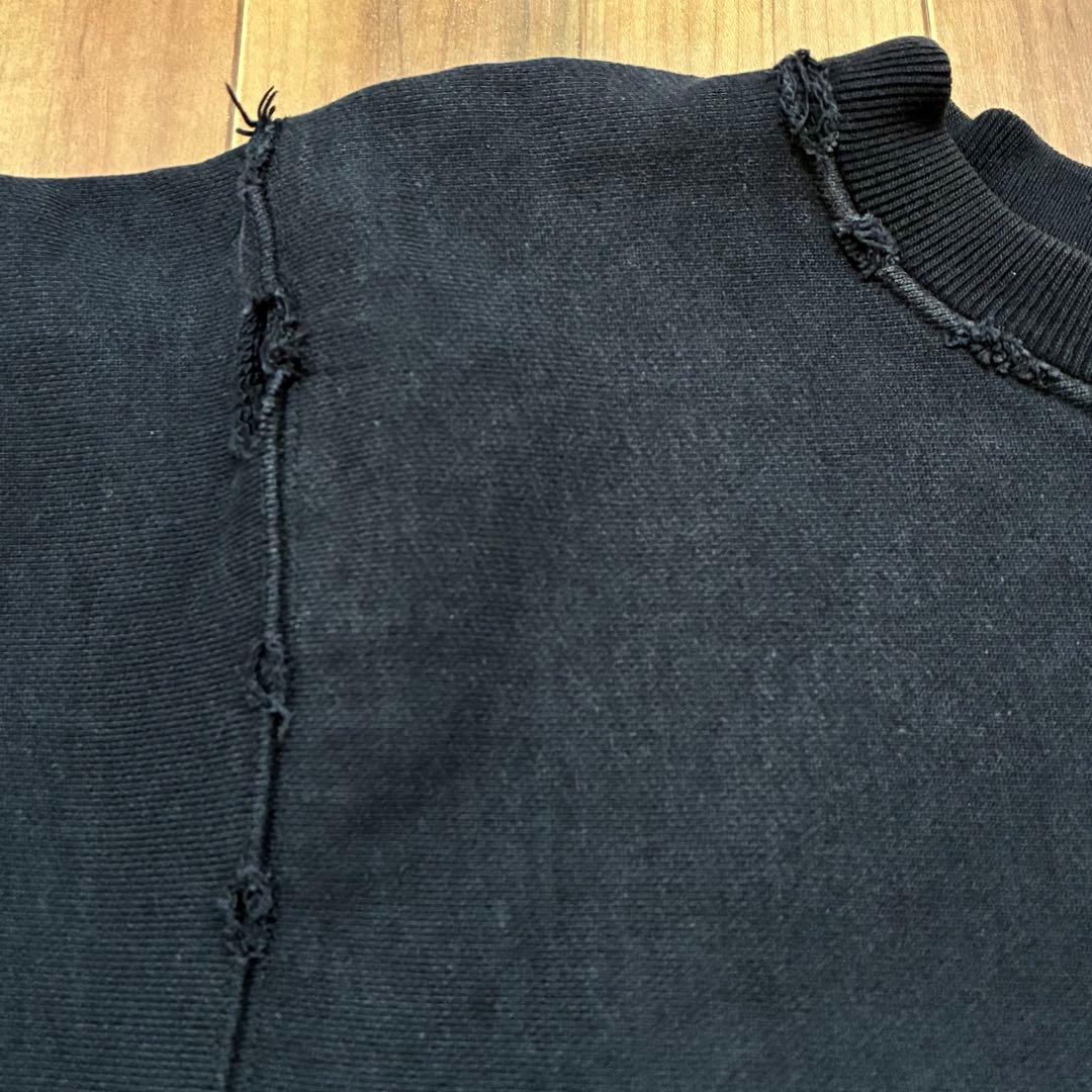 ELECTRIC COTTAGE ダメージ加工 スウェット ブラック L