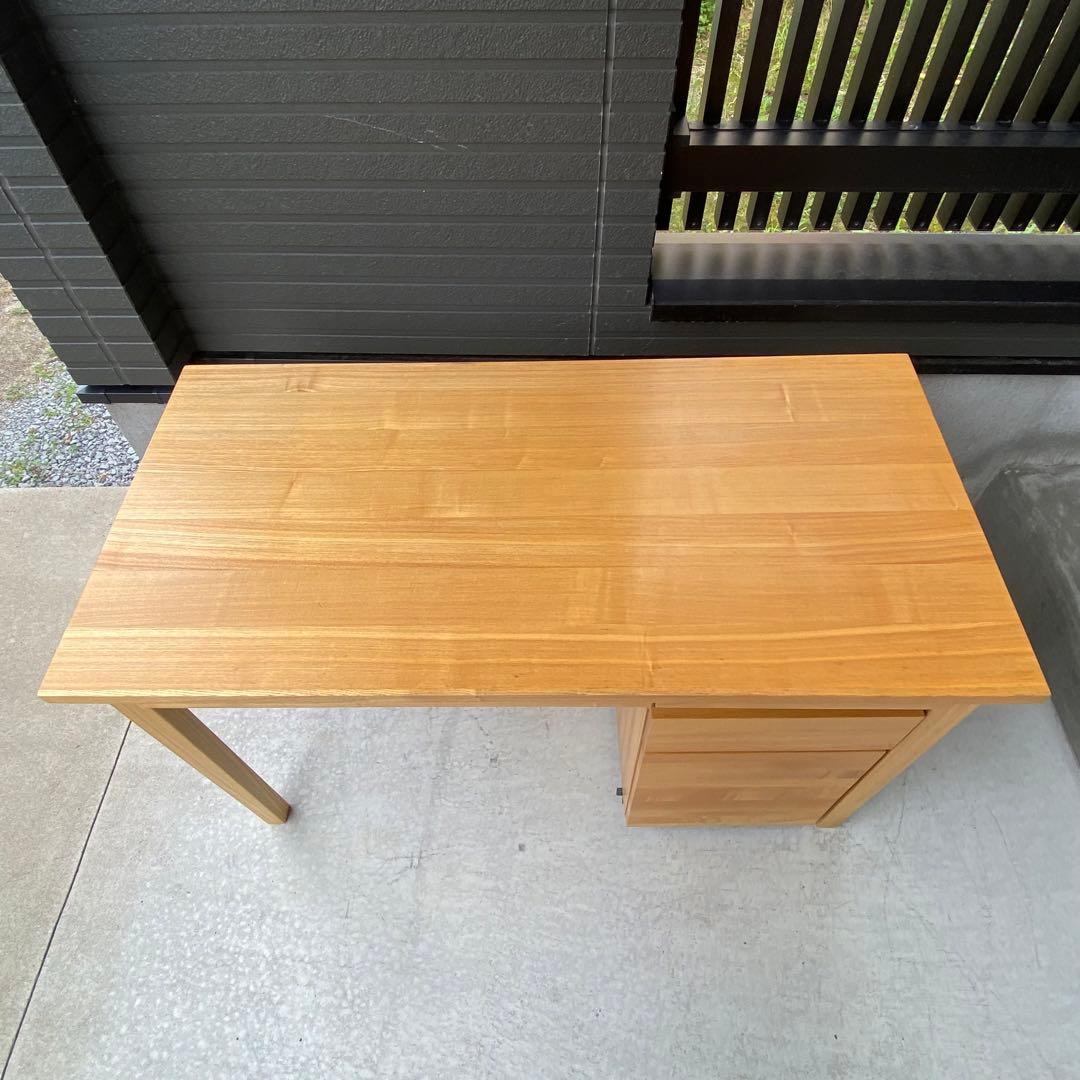 セット売り MUJI / 無印良品 デスク・サイドチェスト タモ 天然木 保管品