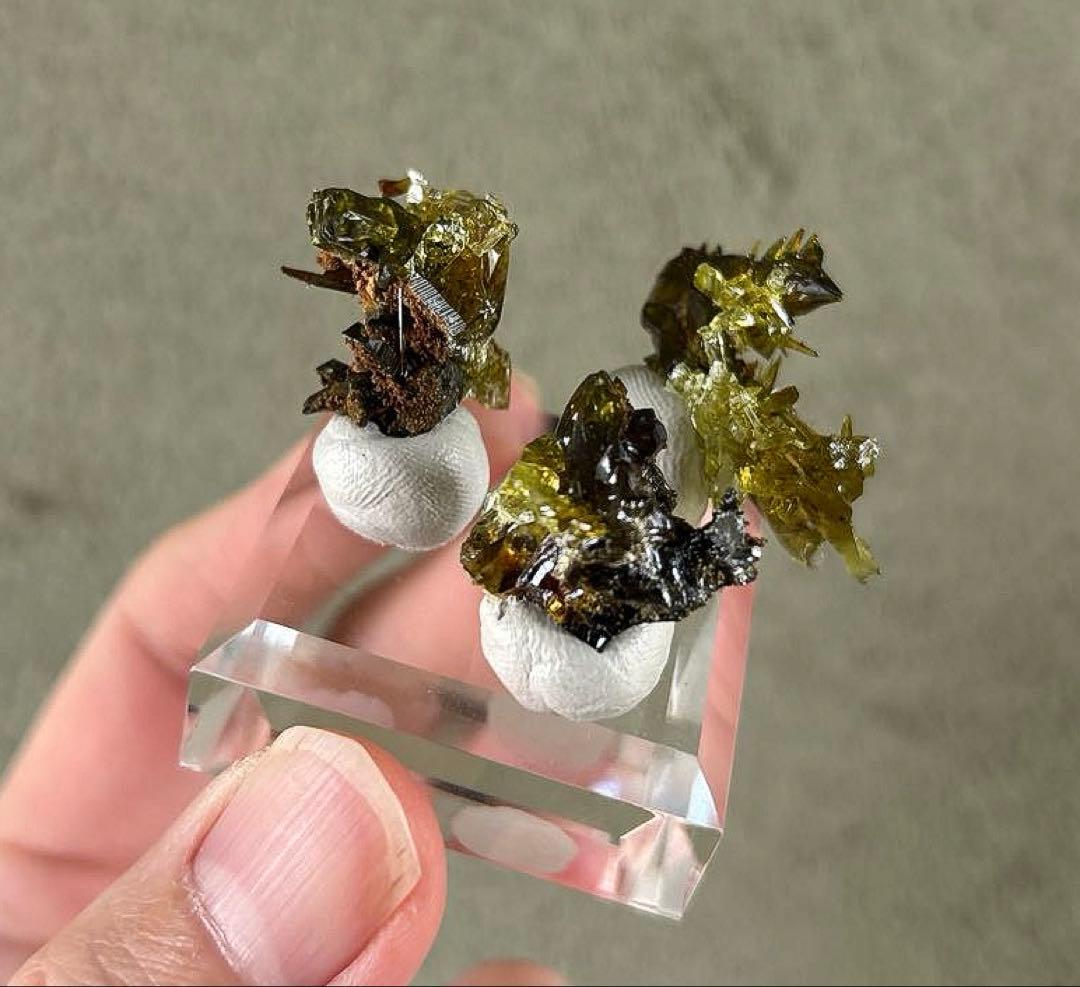 か*か様 最終価格 希少色 希少鉱物 ジンカイト 黄緑色結晶