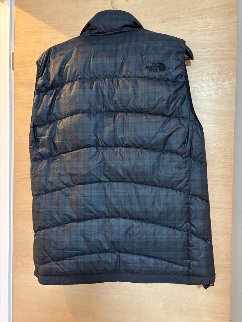 THE NORTH FACE ベスト XXL チェック　ブラック/グレー