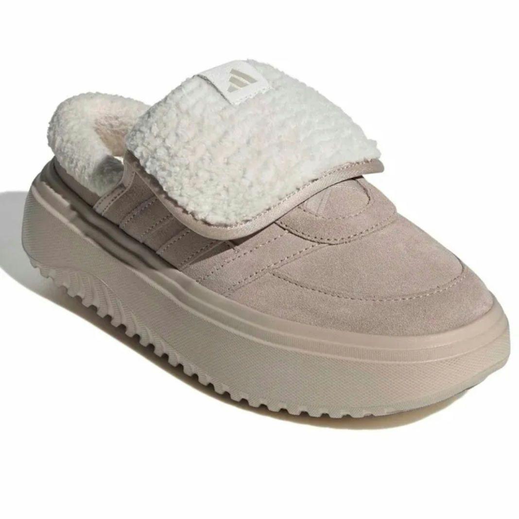 大人気★adidas★アディダス★24.5㎝★ボア付き★ミュール★ベージュ