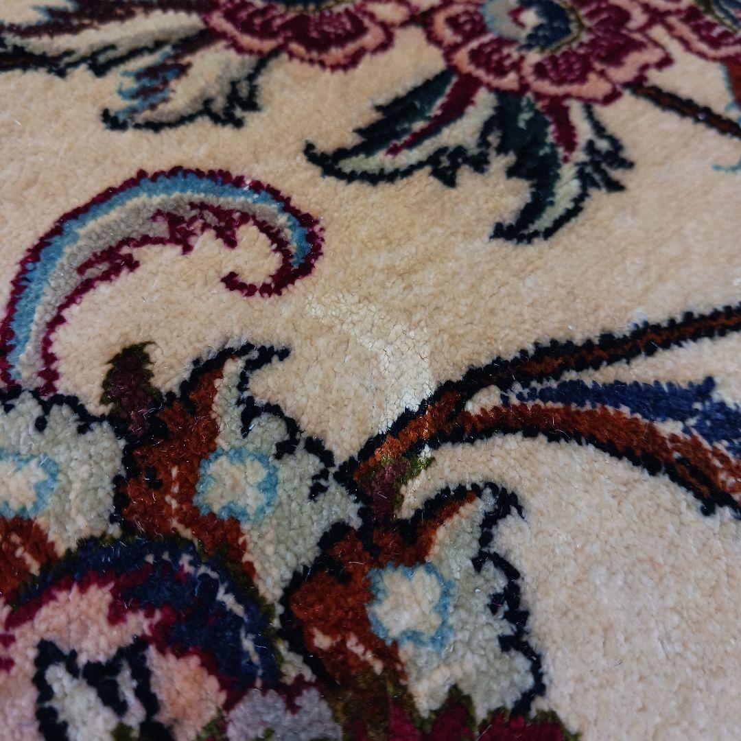 専用Y3182 高級ペルシャ絨毯 大判 シルク100% 手織り 293㎝