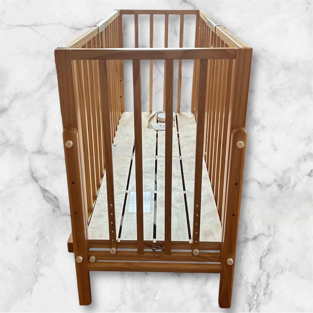 美品✨ そいねーるⅢ ベビーベッド ナチュラル 大和屋 添い寝 ベルト付き