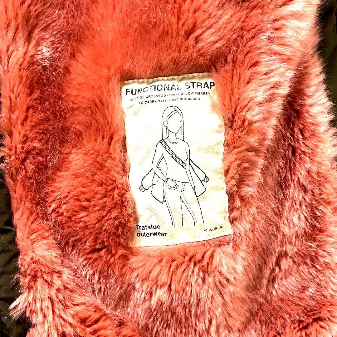 美品 幻の逸品 人気即完売品 ZARA ザラ ピンクファーモッズコート N-3B