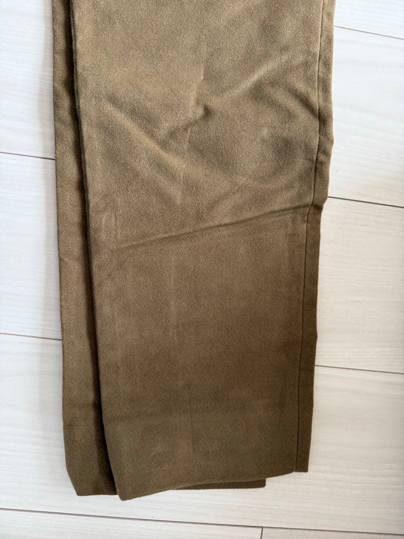 【新品未使用】KURO ギザモールスキン 1Pトラウザーパンツ W32 オリーブ