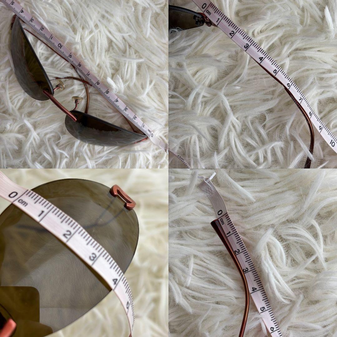 【激レア美品】シャネル　サングラス　リムレス　オーバル　ココマーク　黒系　茶色系