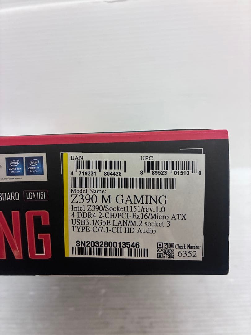 Gigabyte Z390 M Gaming M-ATX マザーボード