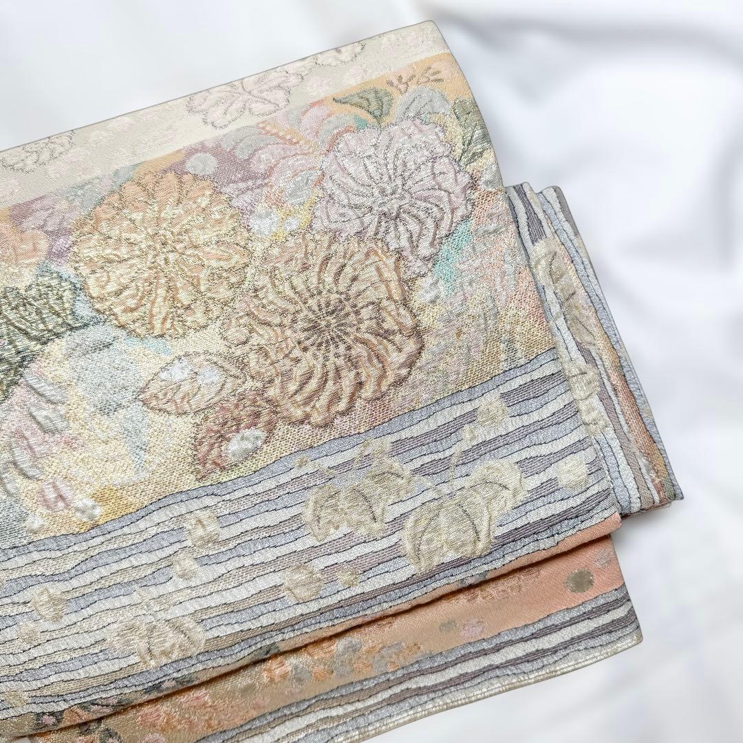 一体型 ワンタッチ帯 作り帯 マジックテープ 辻ヶ花 豪華 袋帯 二重太鼓