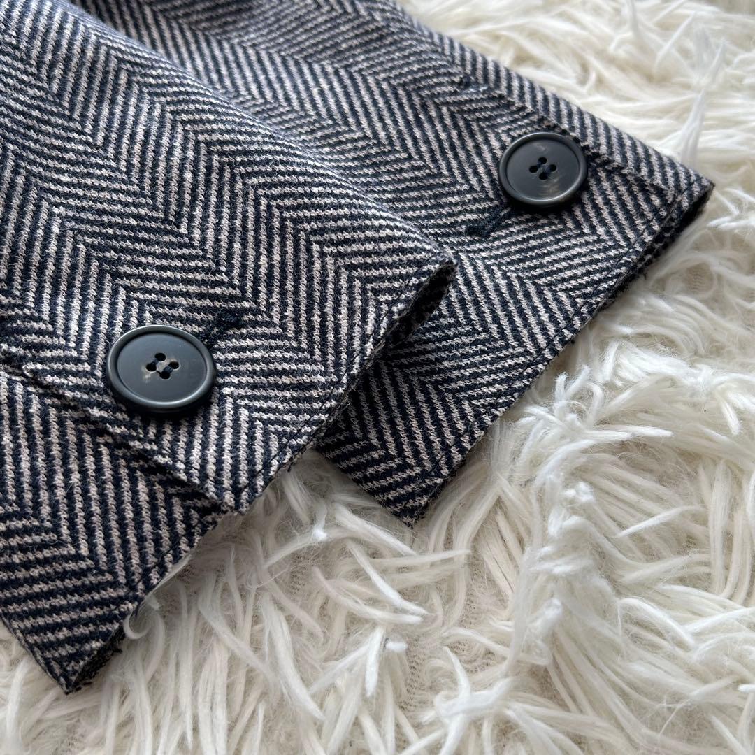 ✨良品✨ マックスマーラ 近年 大きいサイズ テーラードジャケット 毛混 麻混