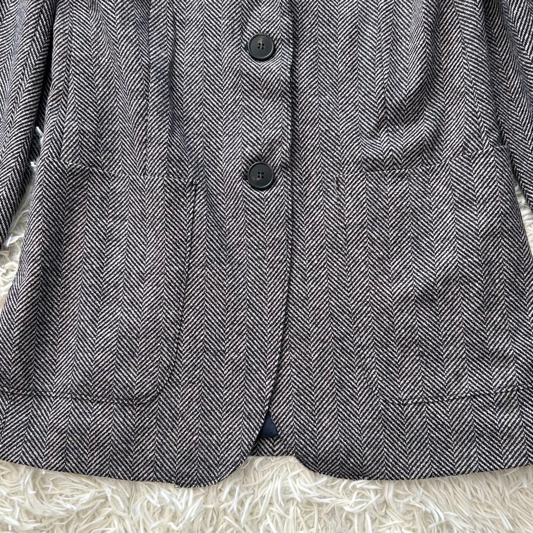 ✨良品✨ マックスマーラ 近年 大きいサイズ テーラードジャケット 毛混 麻混