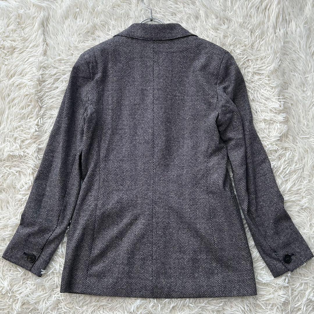 ✨良品✨ マックスマーラ 近年 大きいサイズ テーラードジャケット 毛混 麻混