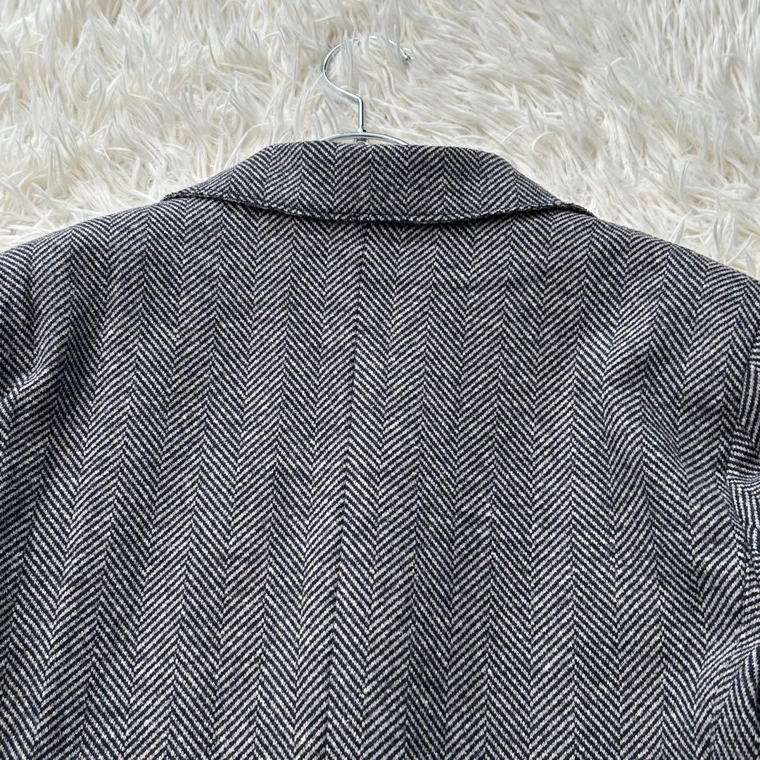 ✨良品✨ マックスマーラ 近年 大きいサイズ テーラードジャケット 毛混 麻混