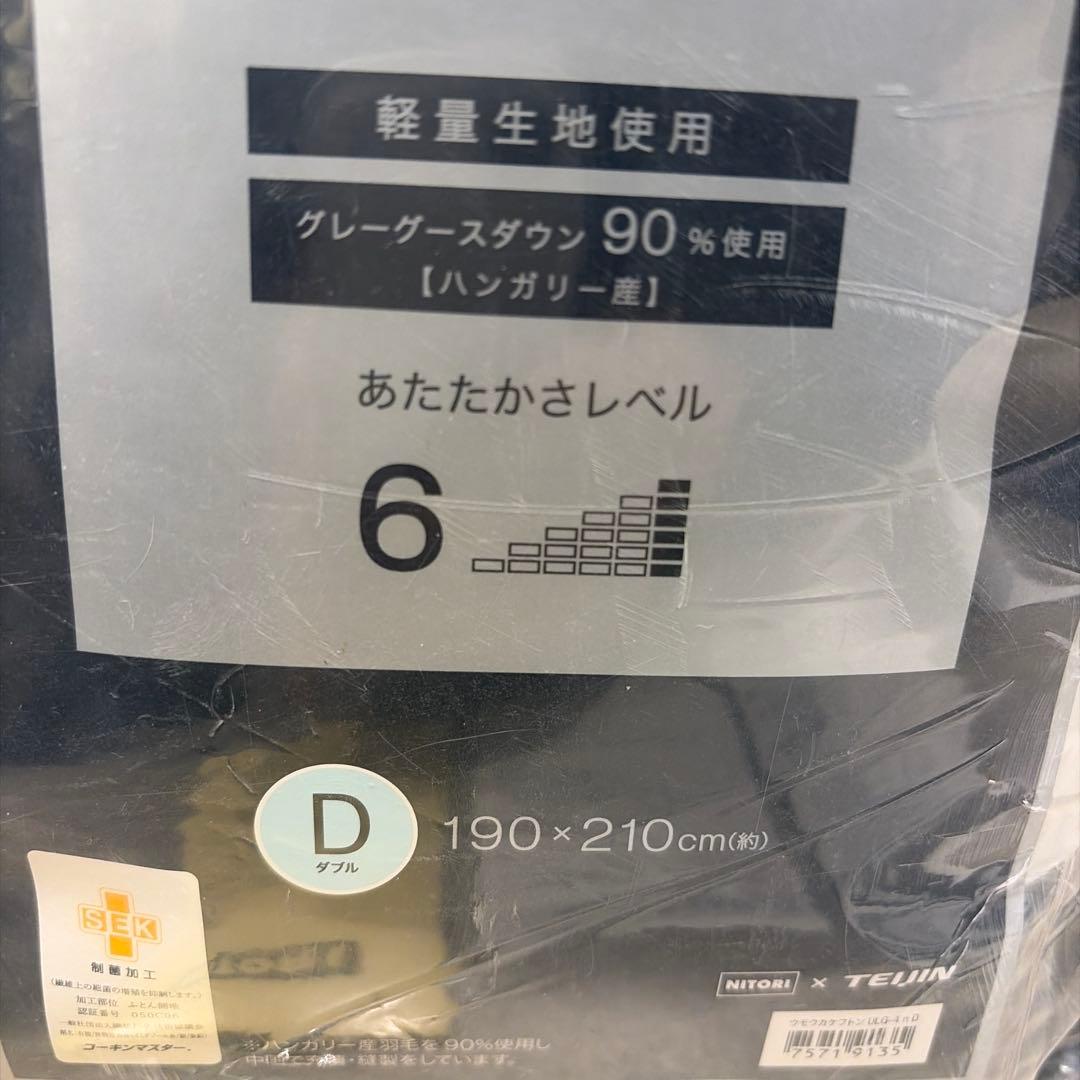 ニトリ N-sleep プレミアム 羽毛布団　プレミアム ダブル