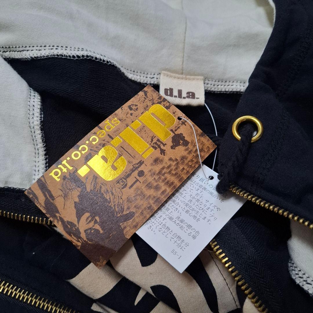 【タグ付き】d.i.a ロングパーカー　バックロゴ　ゴールド　y2k ギャル