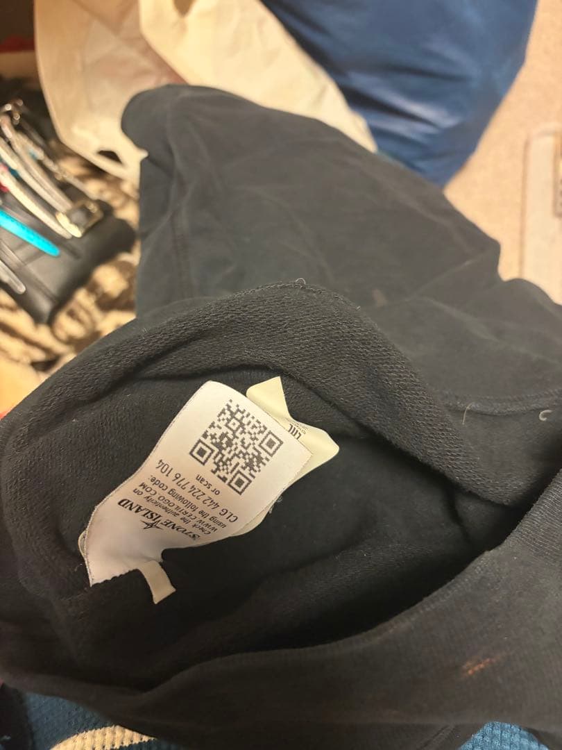 Stone  ブラックハーフジップ トレーナー