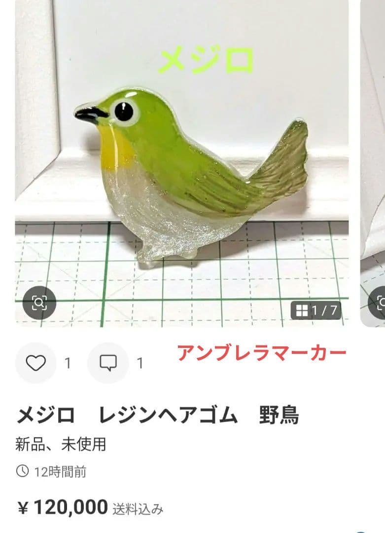 ゆきめい様　7.28 オニオオハシ　レジンヘアゴム　貝殻　サマーサンセット