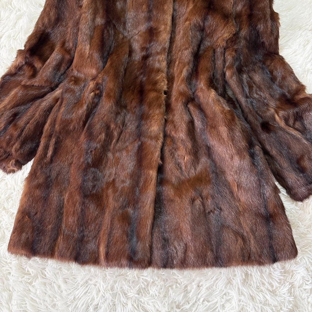 ☆大きいXLサイズ☆EMBA エンバ 毛皮 ヴィーゼルセーブル リアルファー