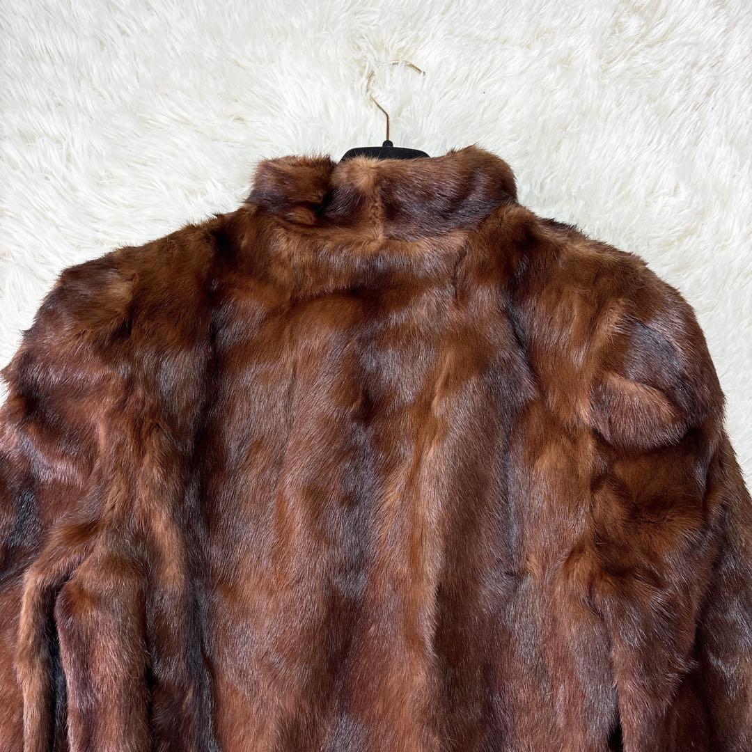 ☆大きいXLサイズ☆EMBA エンバ 毛皮 ヴィーゼルセーブル リアルファー