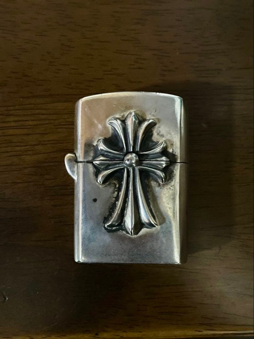 クロスデザイン ジッポライター シルバー 重厚感 　錆びないハート