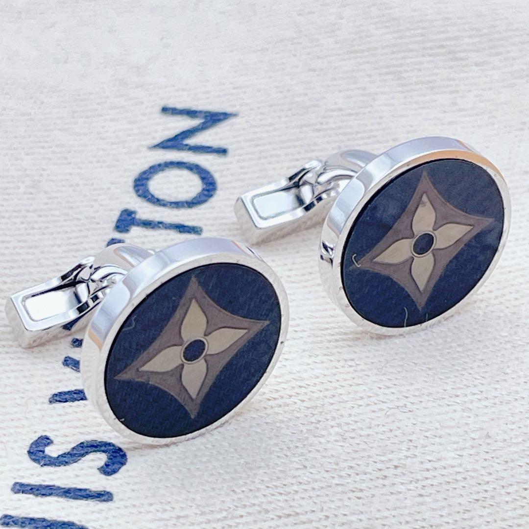 LOUIS VUITTON カフス　フルール　ブトンドゥマンシェット　シルバー