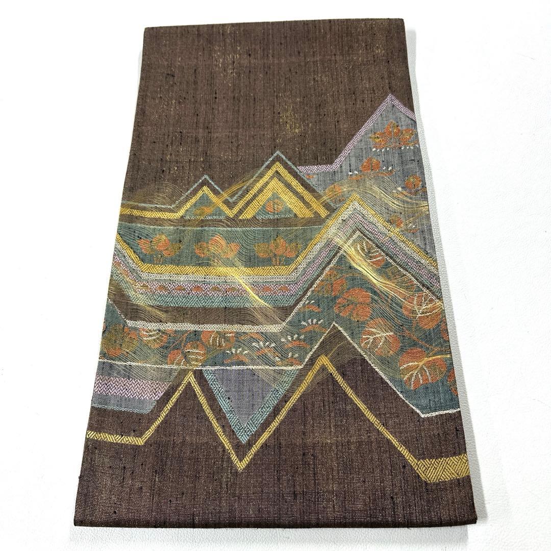 専用帯4772 ●染織の名門 しょうざん謹製 生紬 高級 正絹 袋帯