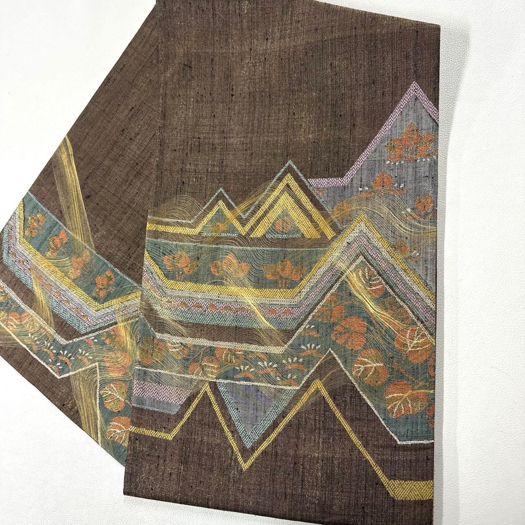 専用帯4772 ●染織の名門 しょうざん謹製 生紬 高級 正絹 袋帯