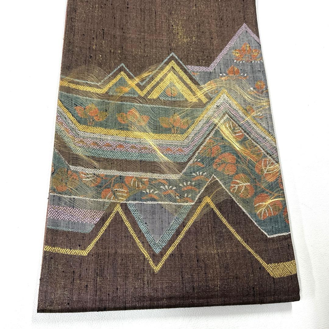 専用帯4772 ●染織の名門 しょうざん謹製 生紬 高級 正絹 袋帯