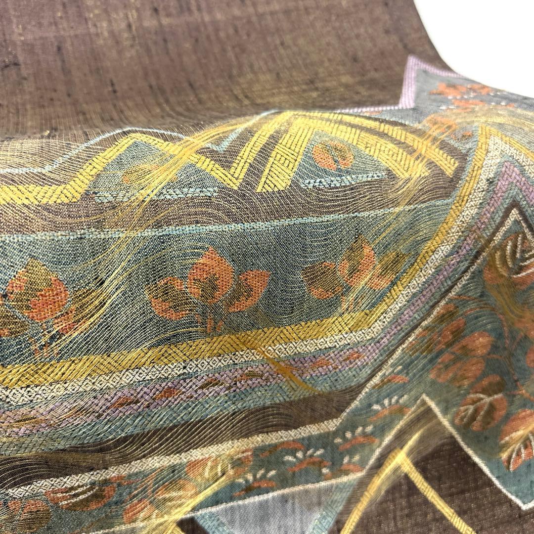 専用帯4772 ●染織の名門 しょうざん謹製 生紬 高級 正絹 袋帯